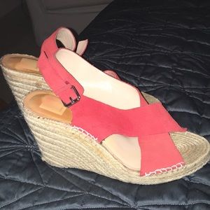Dolce Vita coral heels espadrille wedge